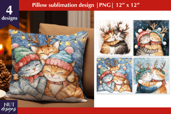 Christmas Cat Family Illustrations Review