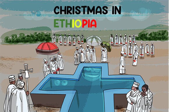 Christmas in Ethiopia Clipart: Unique Illustrations for Crafters