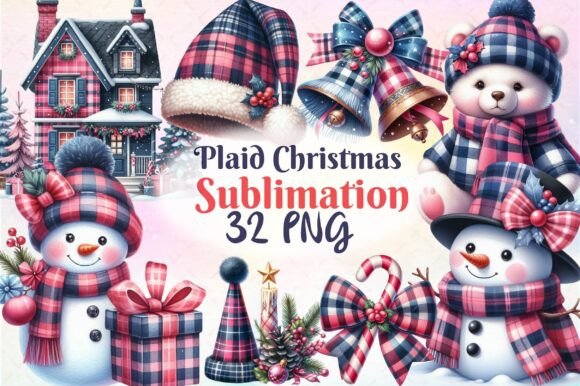 Christmas Plaid Sublimation Bundle: Illustrations Review