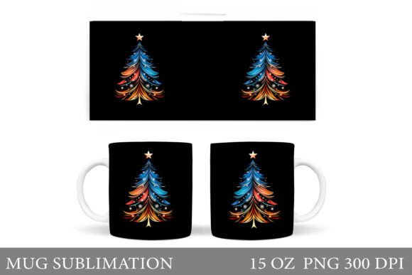 Christmas Tree Mug Design: Festive Illustrations