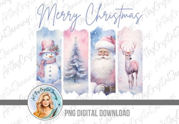 Merry Christmas Happy Holiday Winter PNG Illustrations