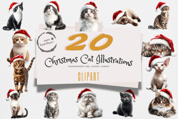 Review: Christmas Cats Adorable Holiday PNGs for Stitchers