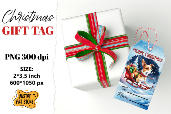 Review: Christmas Dog Gift Tag Illustrations