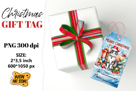 Reviewing Christmas Gift Tags: Cat Illustrations