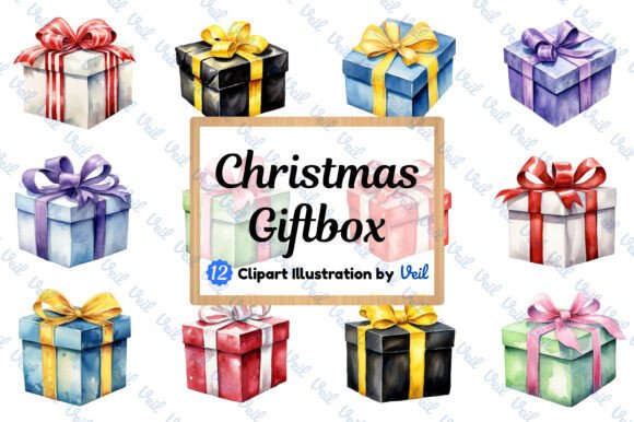 Reviewing Christmas Giftbox Clipart Watercolor for Stitching