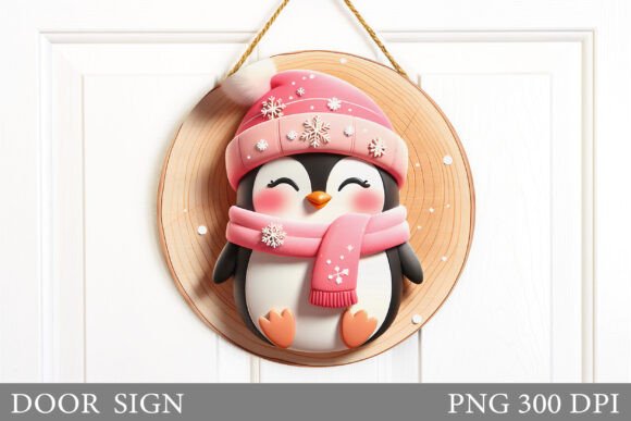 Reviewing Christmas Penguin Door Sign Sublimation Illustrations