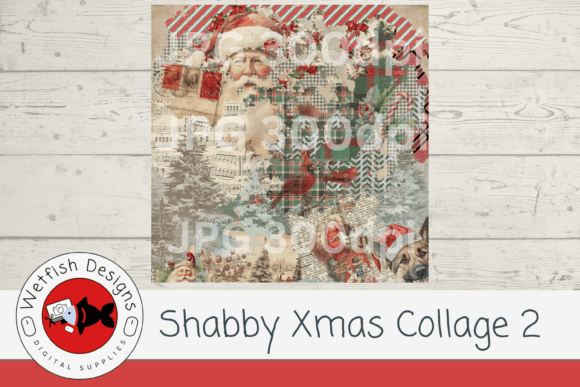 Shabby Christmas Collage 2 Illustrations Review