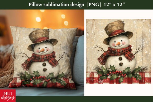 Snowman Retro Christmas Illustration Review