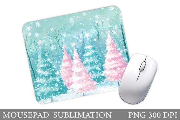 Winter Christmas Tree Mouse Pad Design: Illustrations Review